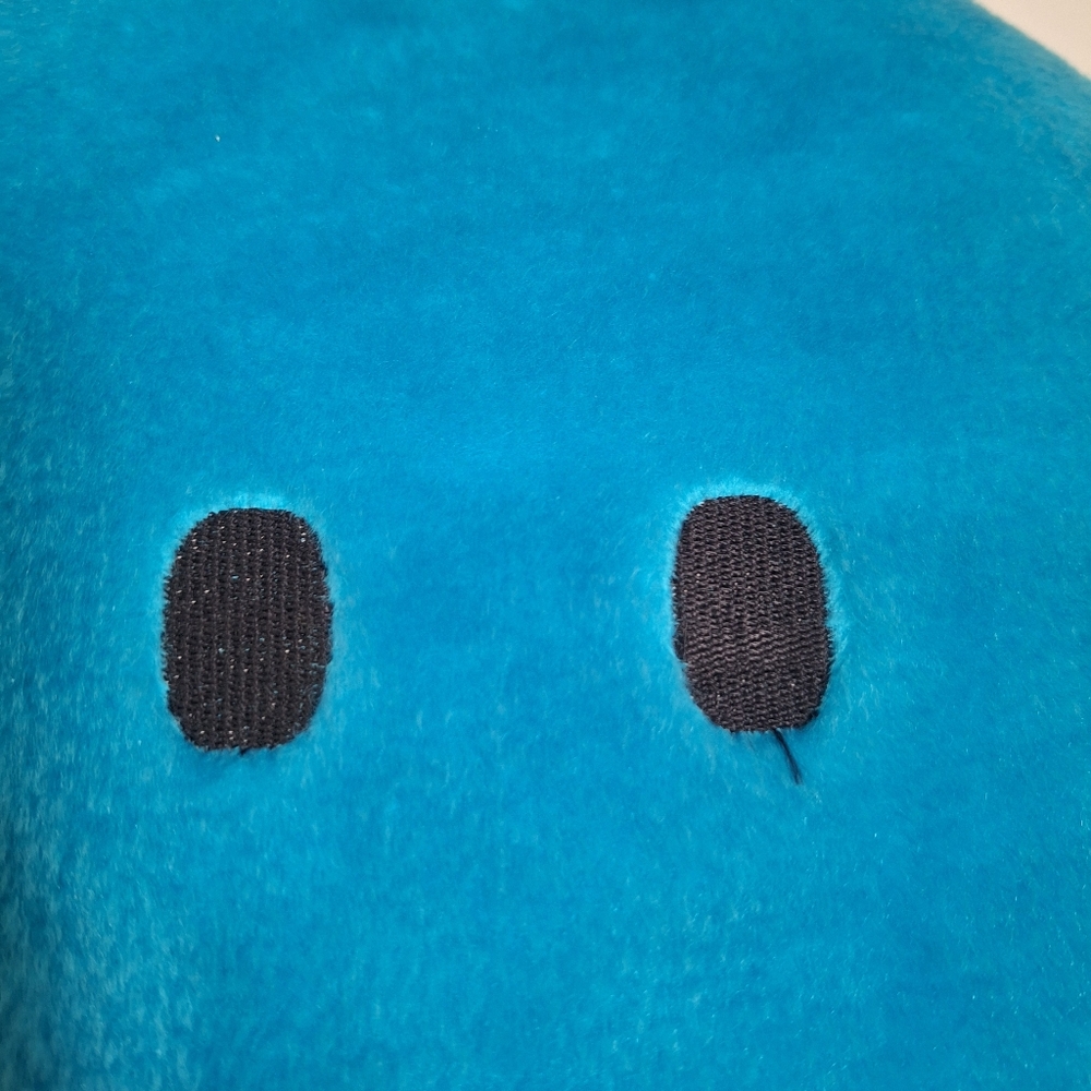 90s Y2K Blue Giggler Smiley Face Plush Pillow Retro Dorm Decor - Picture 5 of 10